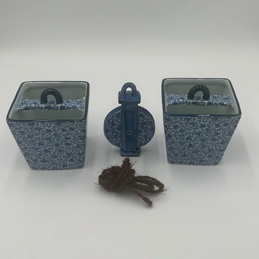 Sanya Pottery Co. Ltd. Dyed Arabesque Tsurube Flower Vase